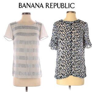BUNDLE! BANANA REPUBLIC - 2 short sleeve tops (size XS) NWT!!